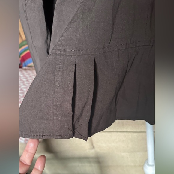 EUC Lane Bryant Brown STRETCHY Fitted Suit Jacket with Hook & Eye Closure, Sz 26 - Picture 4 of 13